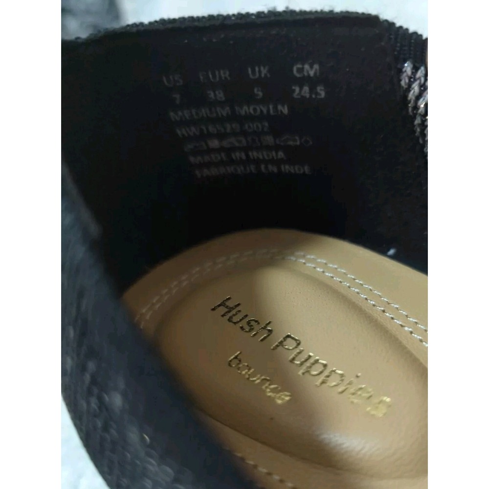 Hush Puppies Sadie Knit Asymmetric V Cut Shimmer Metallic Ballet Flats Womens 7 - Picture 8 of 11